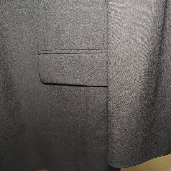 VERSINI Men’s Black Two-Button Jacket – 100% Wool, Size 44R, RN77219 - Picture 4 of 9